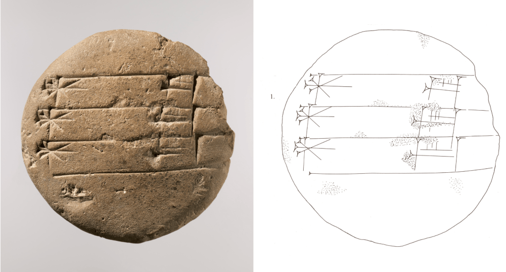 Old Babylonian cuneiform student exercise tablet used for writing practice