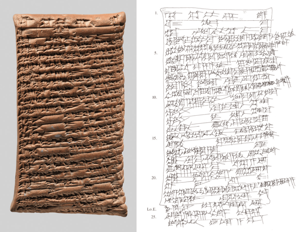 Old Babylonian cuneiform tablet containing a private letter from ancient Mesopotamia