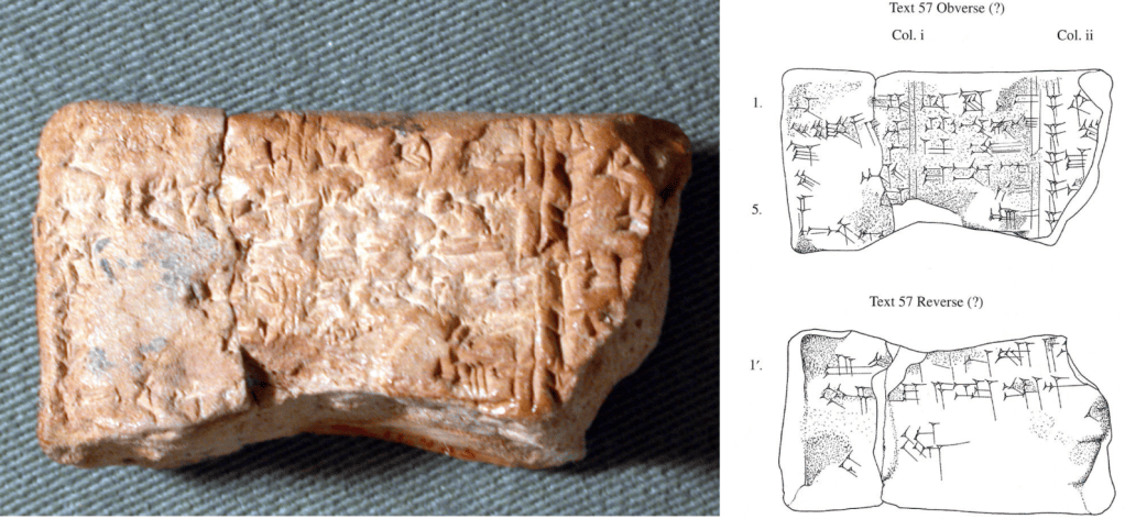 Mesopotamian cuneiform school exercise tablet used for lexical study